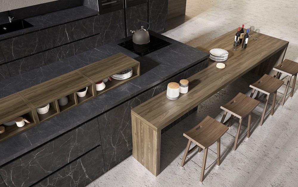 Кухня Ноа Лофт (мрамор)