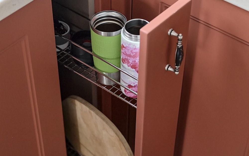 Необычная мандариновая кухня в сталинке