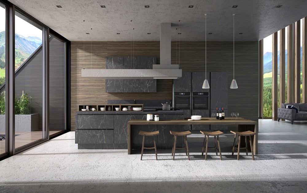 Кухня Ноа Лофт (мрамор)