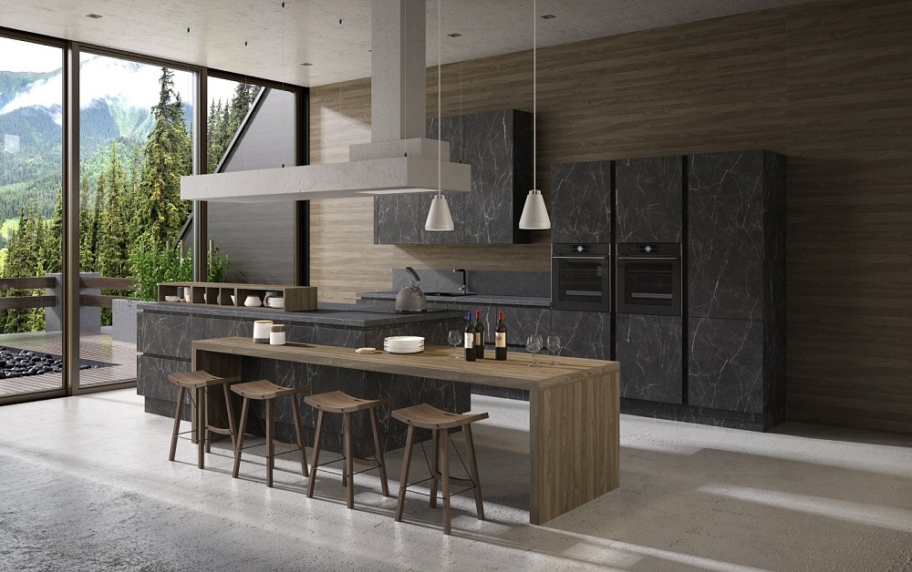 Кухня Ноа Лофт (мрамор)