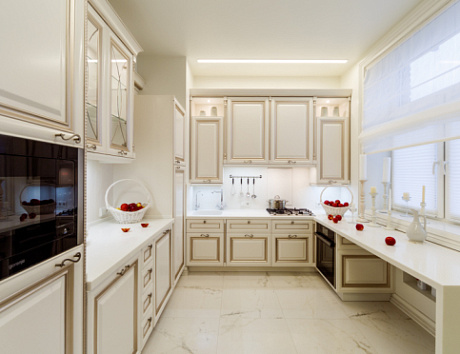 Бежевая кухня во Владикавказе