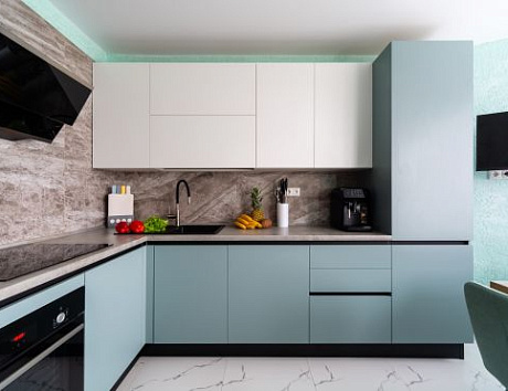 Дизайн кухни в студии