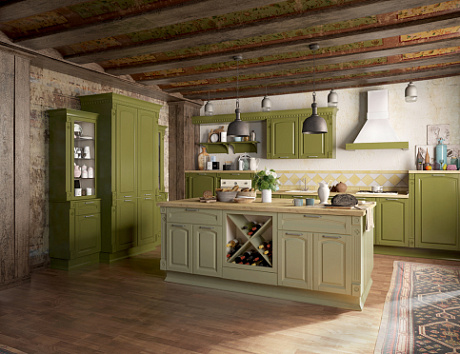 Кухни в стиле кантри в частном доме