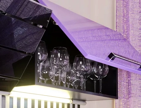 Фиолетовая кухня в Твери