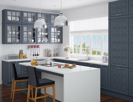 Серая кухня в Клину