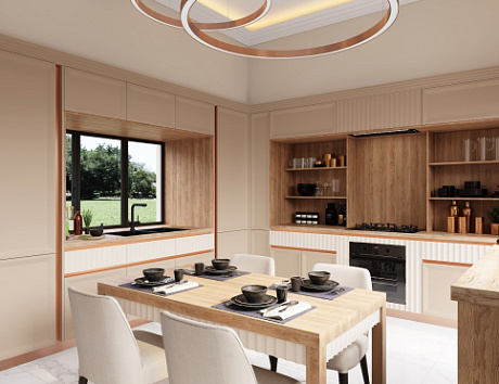 Бежевая кухня во Владикавказе