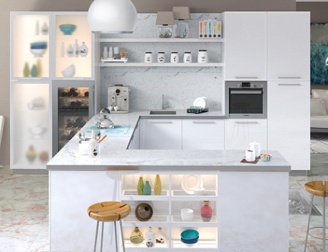 Белая кухня в Кирове