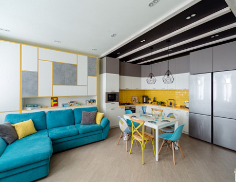 Серая кухня в Клину