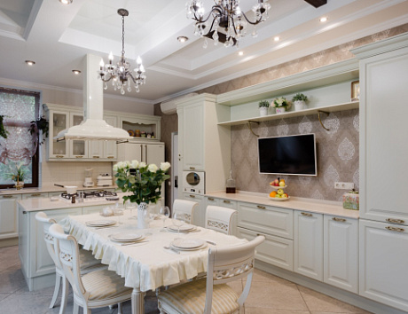 Дизайн кухни-столовой-гостиной