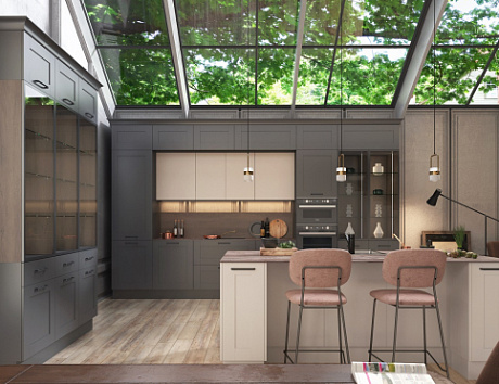 Коричневая кухня в Новосибирске