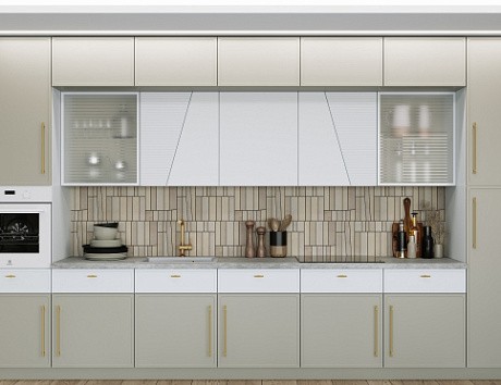 Бежевая кухня во Владивостоке