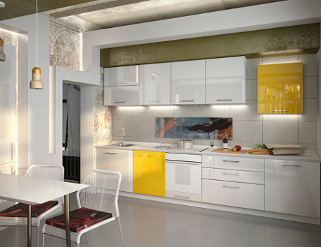 Белая кухня в Липецке