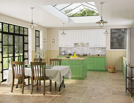 Угловые кухни оливкового цвета