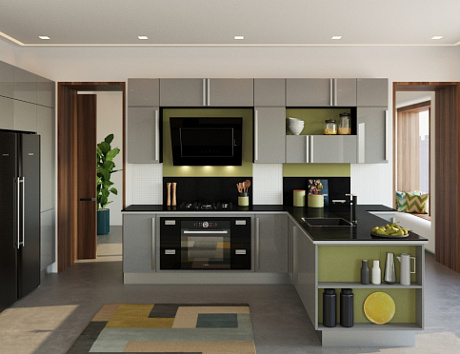 Серая кухня в Самаре