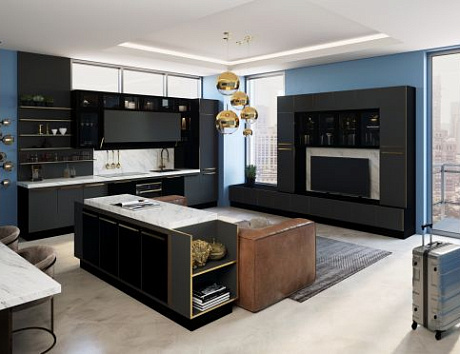 Кухня в темных тонах