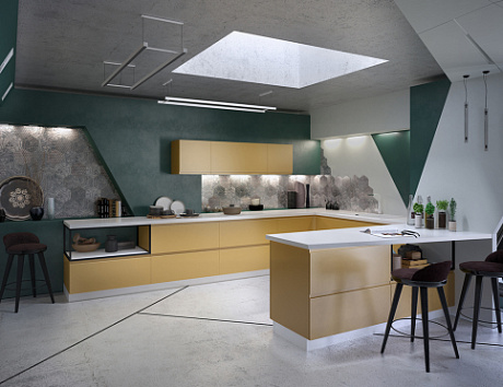 Кухни до потолка – современные модные тенденции