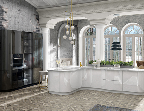 Белая кухня в Липецке