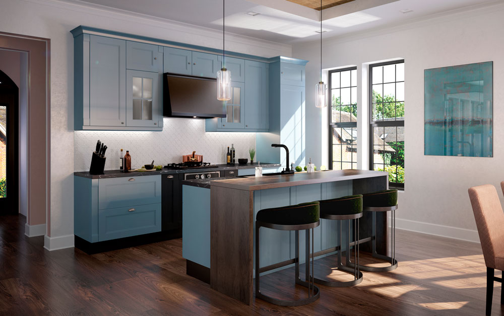 Кухня Эрика в голубом